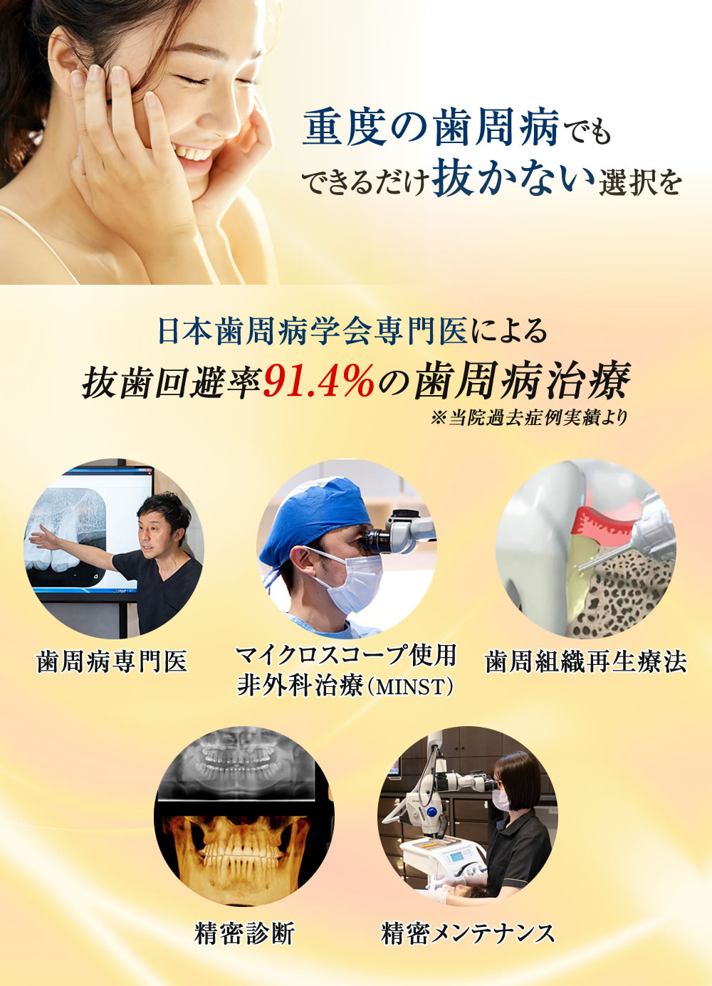 日本歯周病学会専門医による歯周病治療